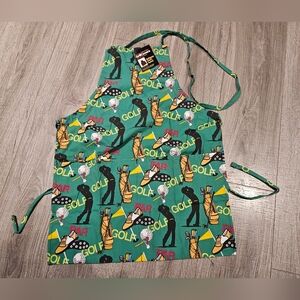 Two Dogs Designs Golf Theme Barbeque Barbecue BBQ Chefs Grill Apron NEW